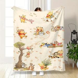 [SummerVibes] DISNEY CLASSIC Winnie the Pooh Blanket, shawl, tapestry, office nap blanket, soft and comfortable sofa decoration, outdoor sports multi-purpose blanket