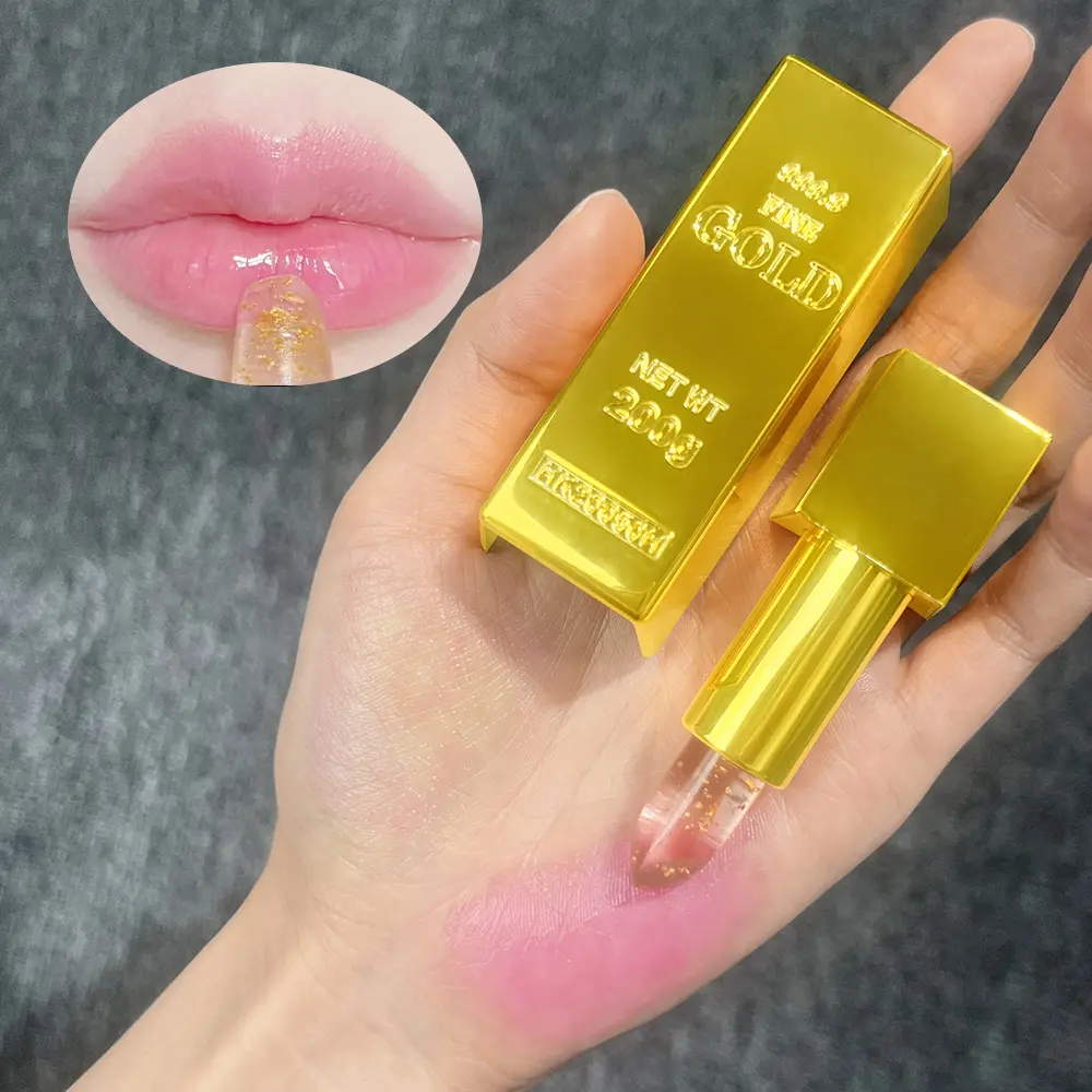 Gold Foil Temperature Sensing Lipstick, Ph Smart Color Changing, Moisturizing & Nourishing Formula, Luxurious Finish