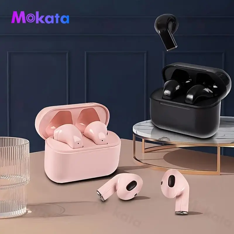 MOKATA Children's Slim Bluetooth Earphones - Wireless In-Ear Headphones, Noise Reduction, HD Calls, Compact and Lightweight, Stereo, Compatible with Android and Mobile Phones, Affordable Electronic Accessories for Students