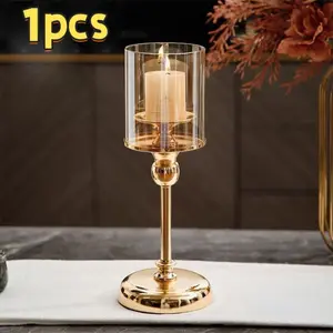 European Candle Holder Set, Romantic Dinner Decorations, Includes Silver Color Option, Perfect for Special Occasions