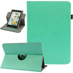 Universal 10 10.1 Inch Tablet Case,  360  Rotating Multi-Angle Viewing Stand PU Leather Case for 9.6-11 Inch Android Tablet, Mint