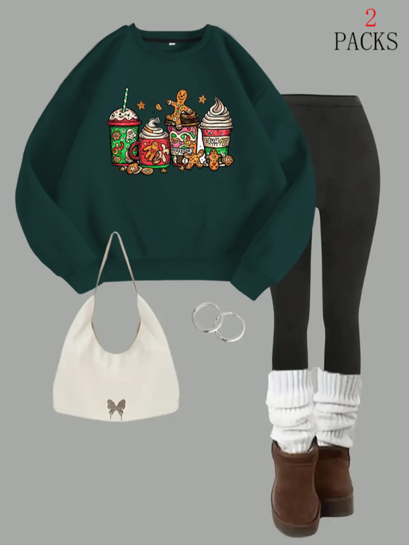 Women's Letter Print Sweater & Tight Pants Set, Casual Outdoor Travel Party Wear, Fitted Design, Fall Winter Fashion