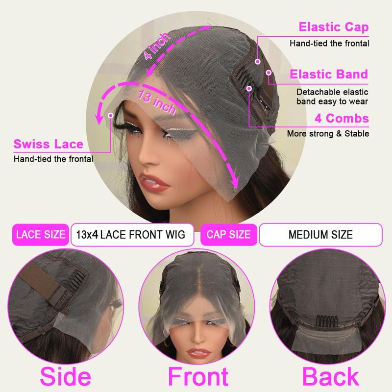 180 Density Red Blonde Highlights HD Transparent Lace Wig