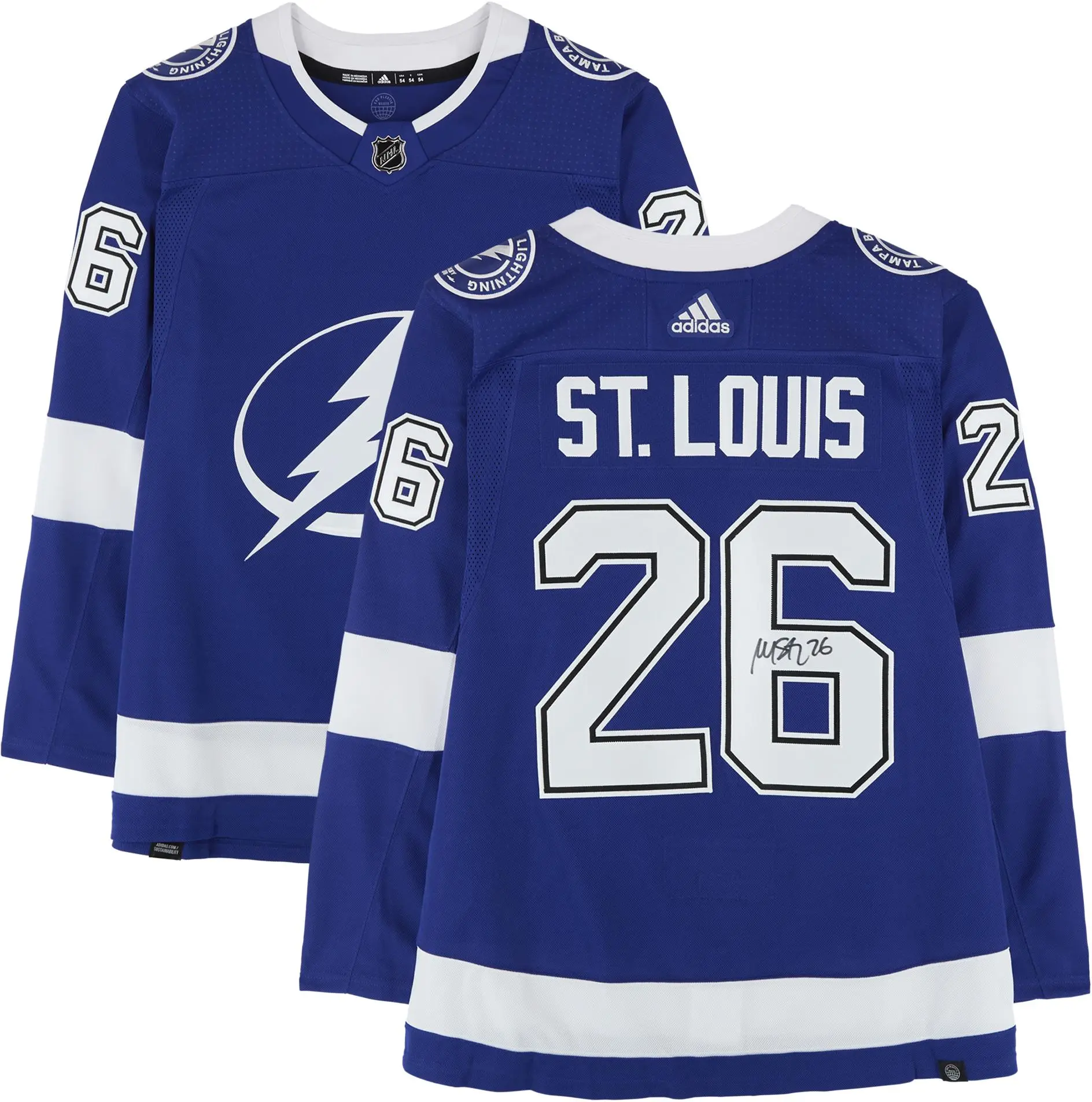 Martin St. Louis Tampa Bay Lightning Autographed Blue Adidas Jersey - Fanatics Authentic Certified