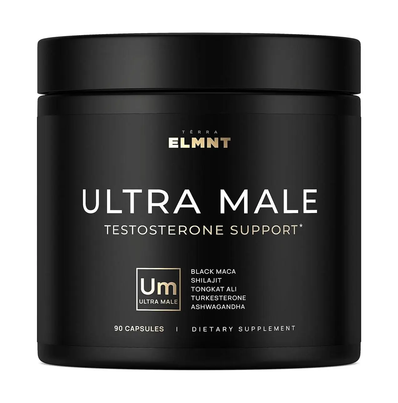 ULTRA MALE Premium Testosterone Booster for Men w. 100:1 Shilajit, 40:1 Black Maca, Ashwagandha 25%, Tongkat Ali 10% - Clinical Strength Male Enhancing Testosterone Supplement for Men Health Libido+