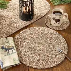 Cocoa & White Braided Placemats
