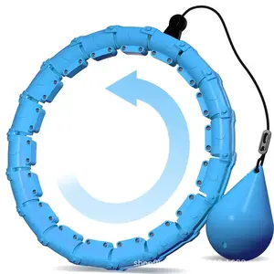 Fitness Waist Trainer with Weights, 24 Detachable Links, Ideal for Women and Beginners, Adjustable Workout Accessory, Weighted Hula Circle