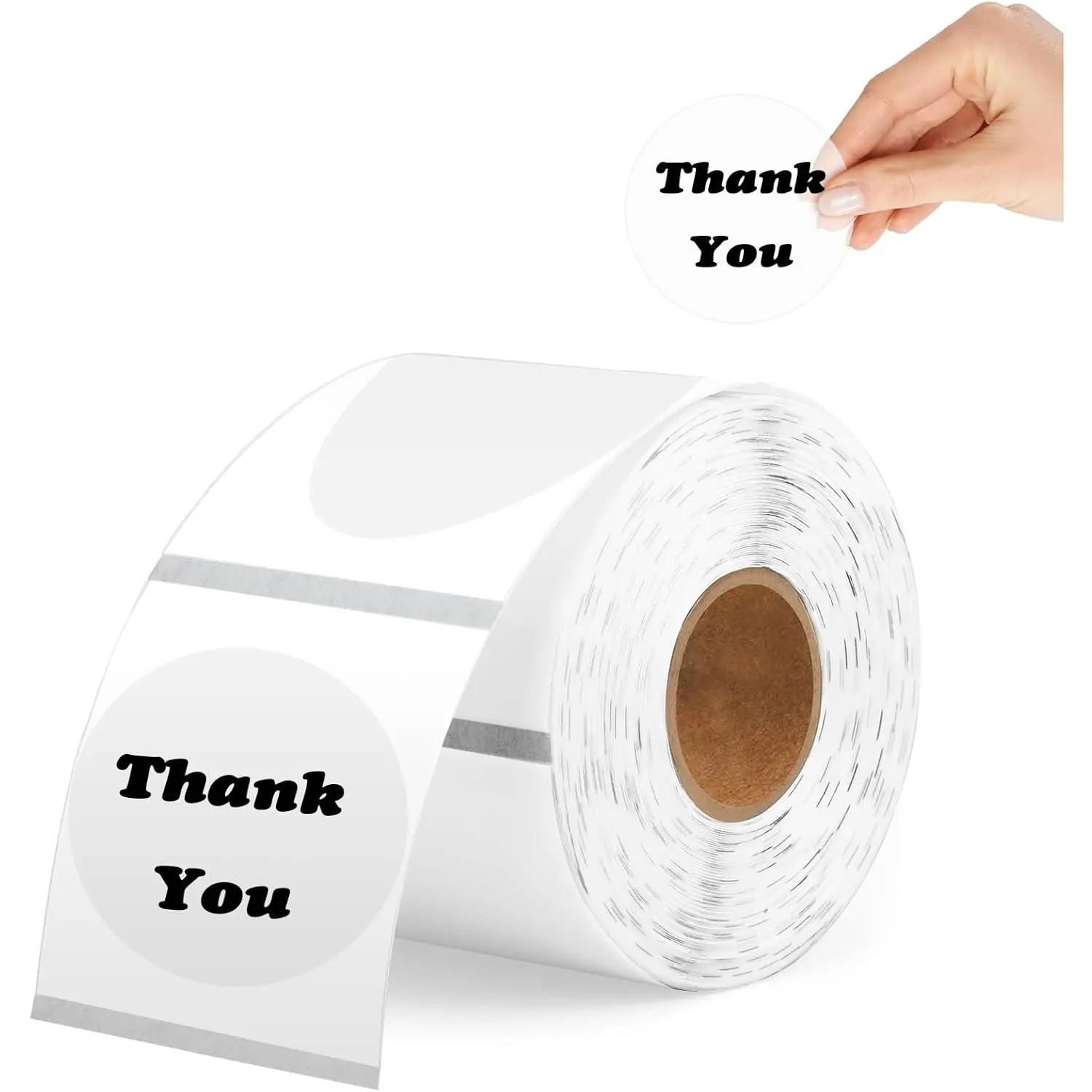 500 count 1'' x 1'' Transparent Circle Sticker Labels - Clear Round Thermal Sticker Paper Not Applicable to D11 D110 B18 D101 D30s
