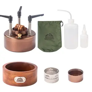 High-Efficiency Automatic Circulating Jet Alcohol Stove A portable camping stove suitable for outdoor cooking, survival, hiking, emergency preparedness, coffee brewing and tea making.