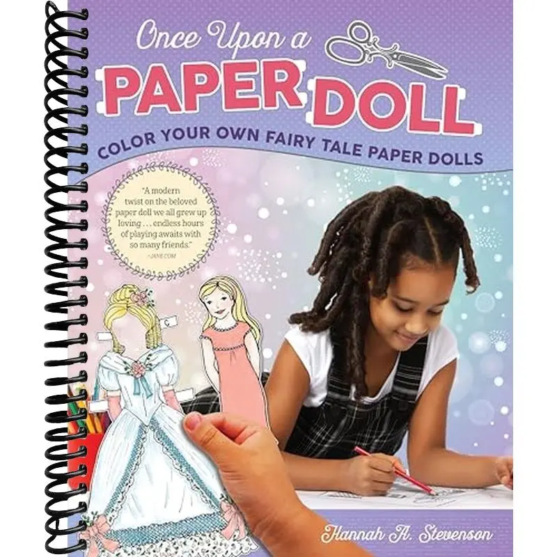 Once Upon a Paper Doll: Color Your Own Fairy Tale Paper Dolls (Happy Fox Books) 18 Dolls with 46 Outfits from 9 Favorite Fairy Tales: Cinderella, Beauty and the Beast, Alice in Wonderland, and More
