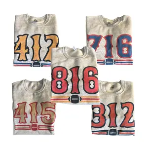 Area Code Football T-Shirt – Ash Grey, Game Day Shirt, Retro 90s Graphic Style Football Shirt, Perfect Gift for Football Fans, Menswear & Womenswear