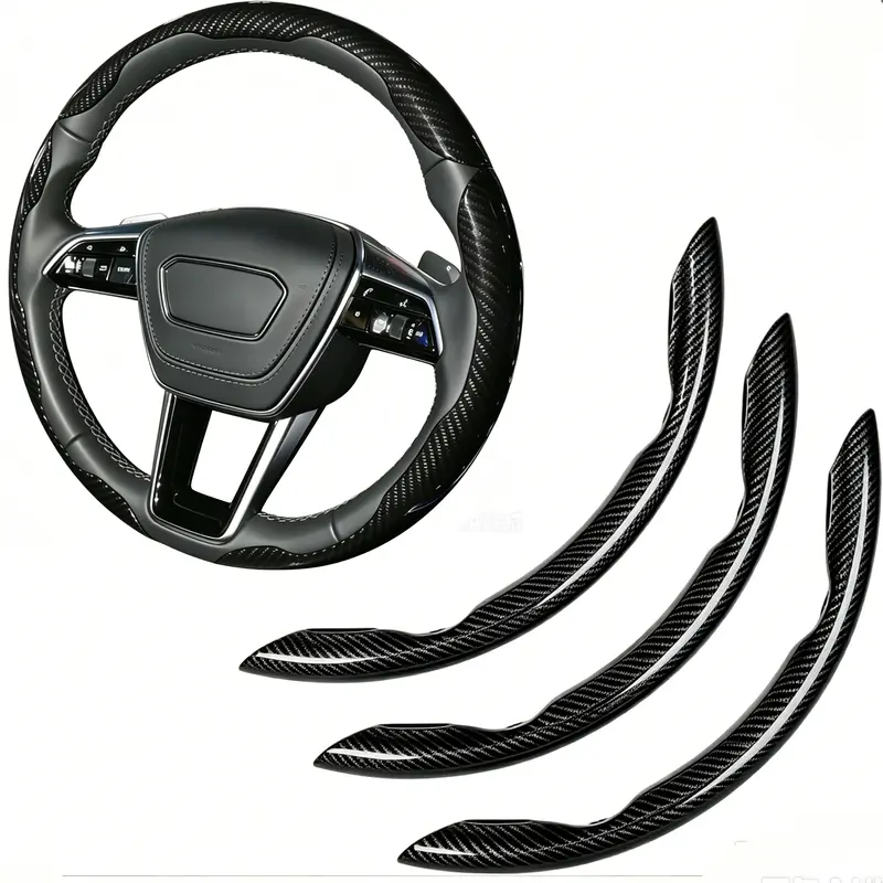 Car Steering Wheel Cover, Non-Slip Breathable Steering Wheel Protector,  15 Inch Universal All-Season Interior Accessory for Most Vehicles,Car Accessories