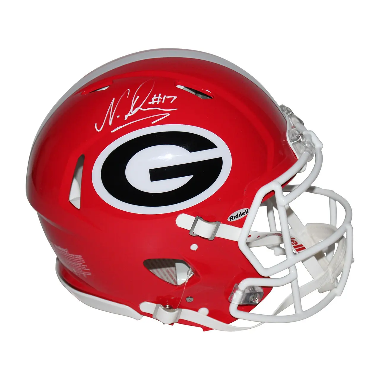 Nakobe Dean Signed Georgia Bulldogs Riddell Speed F/S Authentic Helmet - BAS QR