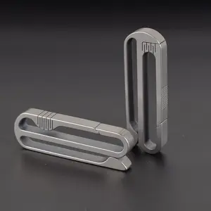 Gray Titanium Alloy Multi-Purpose Keychain Carabiner - Men's Belt Hook Keychain - Valentine's Day, Father's Day Gift