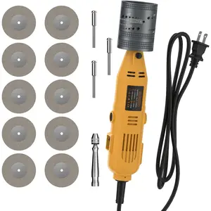 Tungsten Electrode Sharpener  For TIG welding, 6 Sizes 10 Angles, TIG Welding Rotary Tool With Flat Grinding Block Cut-Off Slot, 10  Wheels, 3 CNC Mandrels