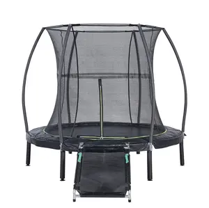 JumpKing 7ft Round Trampoline with Enclosure and Ramp – Perfect for Indoor and Outdoor Fun!