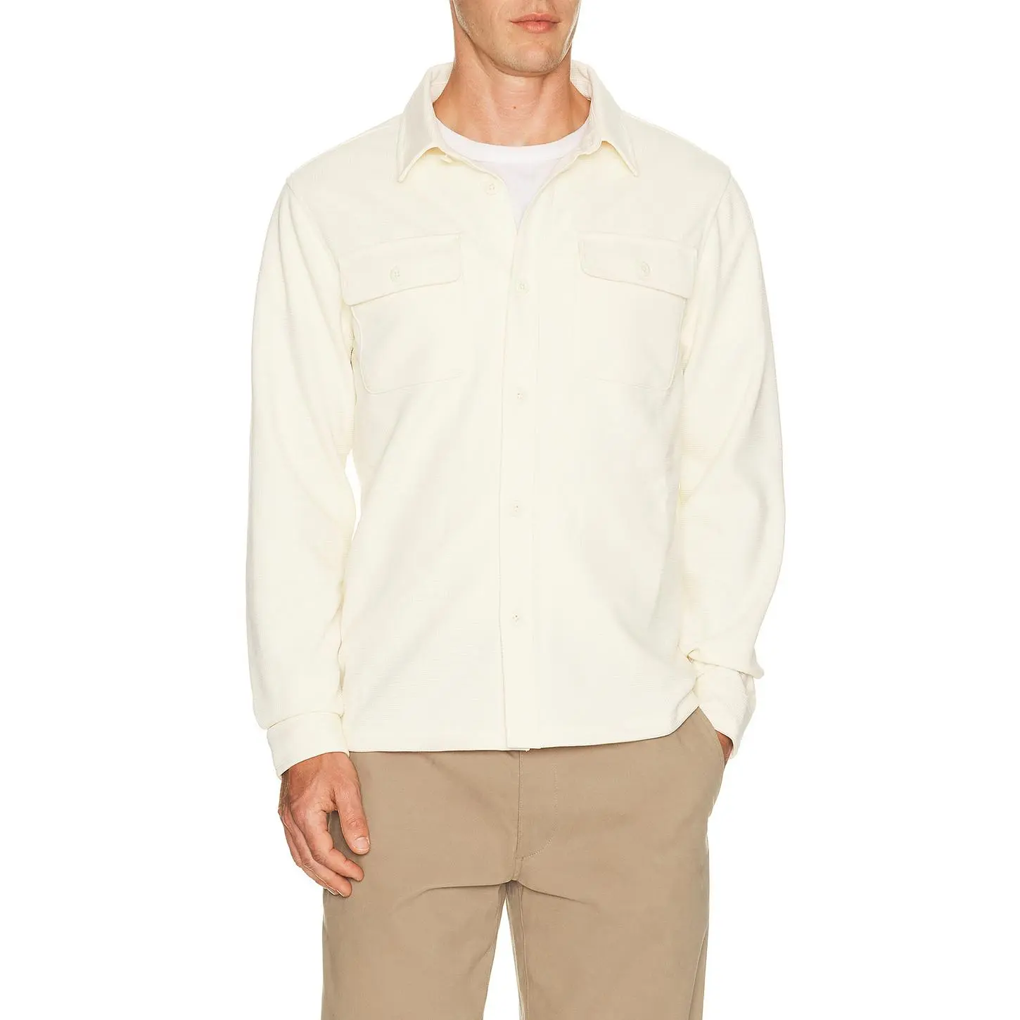 Vuori Waffle Shirt Jacket in Natural