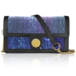 LUMISONATA can be crossbody or shoulder bag glowing Durable material Super large capacity Strap Chain Leather double combination Suitable for party gifts