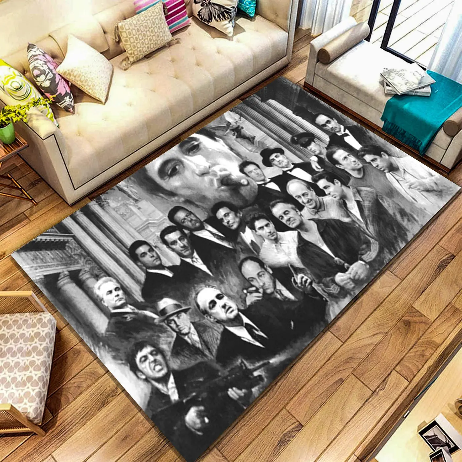 Scarface Rug, Scarface Rugs, For Living Room Scarface Rug, Area Scarface Rug, Fan Rug,Personalized Gift Scarface Rug, Scarface Gift Rug