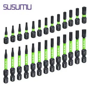 【Clearance Sale】26-Piece Impact Torx Screwdriver Bit Set | Hollow 1" & 2" S2 Alloy Steel Bits | Tamper-Proof Star Bit Kit — Ideal for Construction, Electromechanical Repair & Woodworking DIY. Ratchet Screwdriver Set Precision car