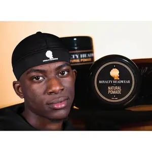 Royalty Cap & Pomade Bundle - Natural Haircare Accessories - Combo - beeswax, almond castor coconut oil, shea cocoa butter - By Royalty Headwear Comfort Handy