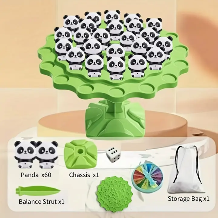 Panda Balance Board Game Toy, 2-Player Family Interactive Game for Kids & Hobbies