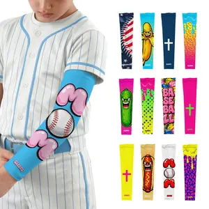SLEEFS Kids Baseball Arm Sleeve Collection - Premium Nylon & Spandex Compression Sleeves with UV Protection for Adult & Youth Sizes - Durable & Breathable Sports Gear