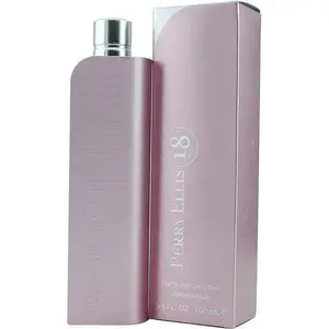 Perry Ellis 18 Women's Eau de Parfum Spray, 3.4 fl oz - Fruity Mix Fragrance Blend with Raspberry Top Notes, Vanilla Base, New Packaging