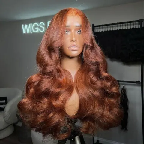 Bling Hair Brazilian Human Hair Lace Front Wig - 180 Density Reddish Dark Red Brown Colorful Wig, 13x4/13x6 HD Lace, Preplucked Body Wave & Straight Texture, Glueless Luxurious Locks, On Sale
