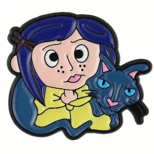 Coraline enamel pin