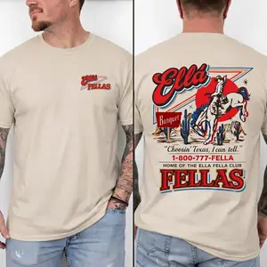 Ella Fella Club Shirt, 1-800-777-Fella Tee, Dandelion Graphic T-Shirt, Indie Aesthetic Shirt, Choosing Texas Tee, Vintage Style Graphic Tee, Indie Folk Shirt, Gift for Friends, Trendy Unisex Shirt