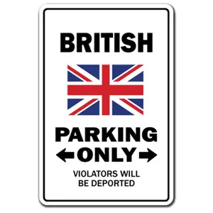 SignMission  12 x 8 in. British Parking Sign