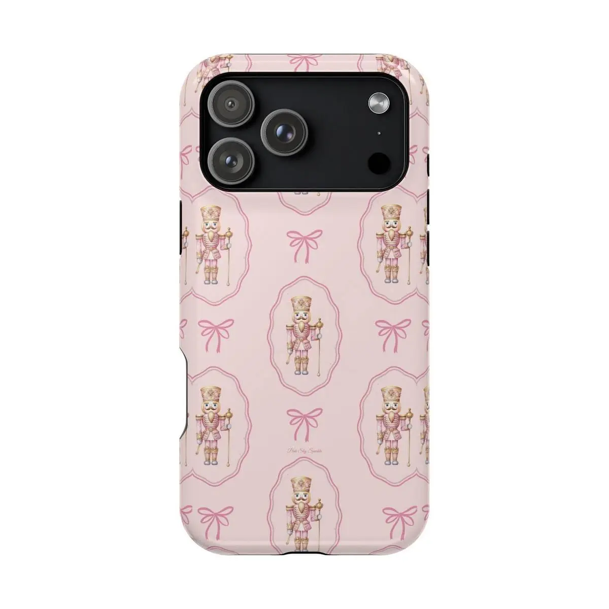 Nutcracker iPhone Case Coquette Christmas Bows Festive Holiday, Protective Cute Trendy Aesthetic Accessories for iPhone 17 16 15 14 13 12 11 X
