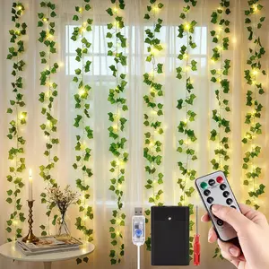 Vines with Light for Bedroom, 300 LED Curtain Lights with Remote for  Leaves Wall Dorm Decor (Ivy Vines)