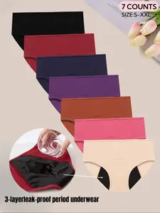 Women's Seamless Period Panties, Comfortable Breathable Leak-Proof Menstrual Underwear,Period Knicker for Daily & Sleep Wear,Essential Style All Seasons for Ladies Lingerie