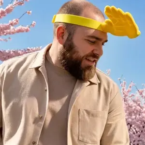 3D Printed Palm-Shaped Sun Visor, Funny Novelty Hand Shaped Sun Hat, Unique Party Gag Gift, UV Protection Headband Hat for Prank & Events