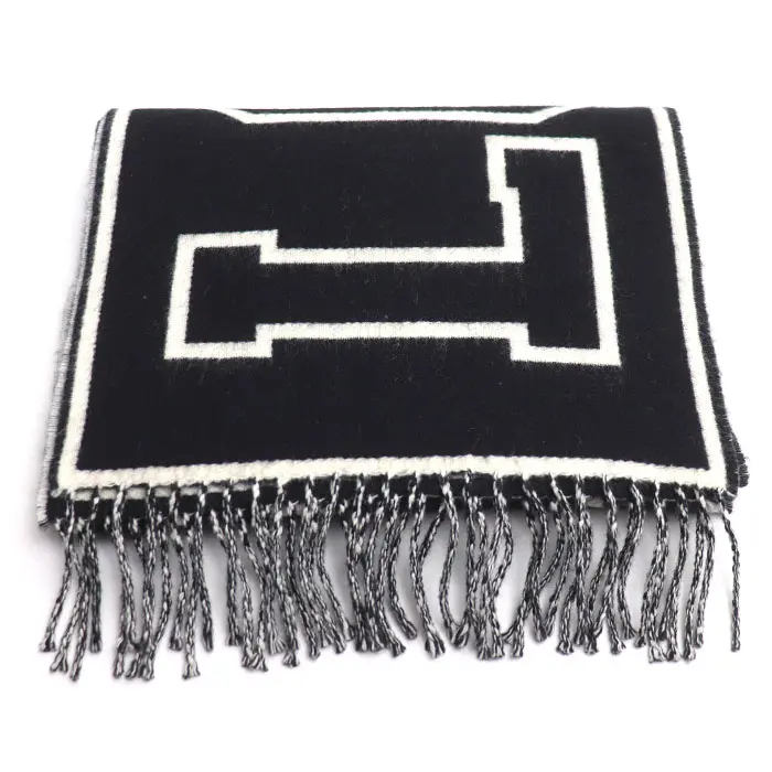 Pre-owned Louis Vuitton Wool Small Leather Goods Echarpe City Louis Cashmere Scarf