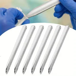 6Pcs/Set Laboratory Scraper,Stainless Steel Double Headed Micro Laboratory Spoon,Suitable for Scooping,Transferring,and Mixing Powders and Pastes,Hand Tools Kits Healthcare