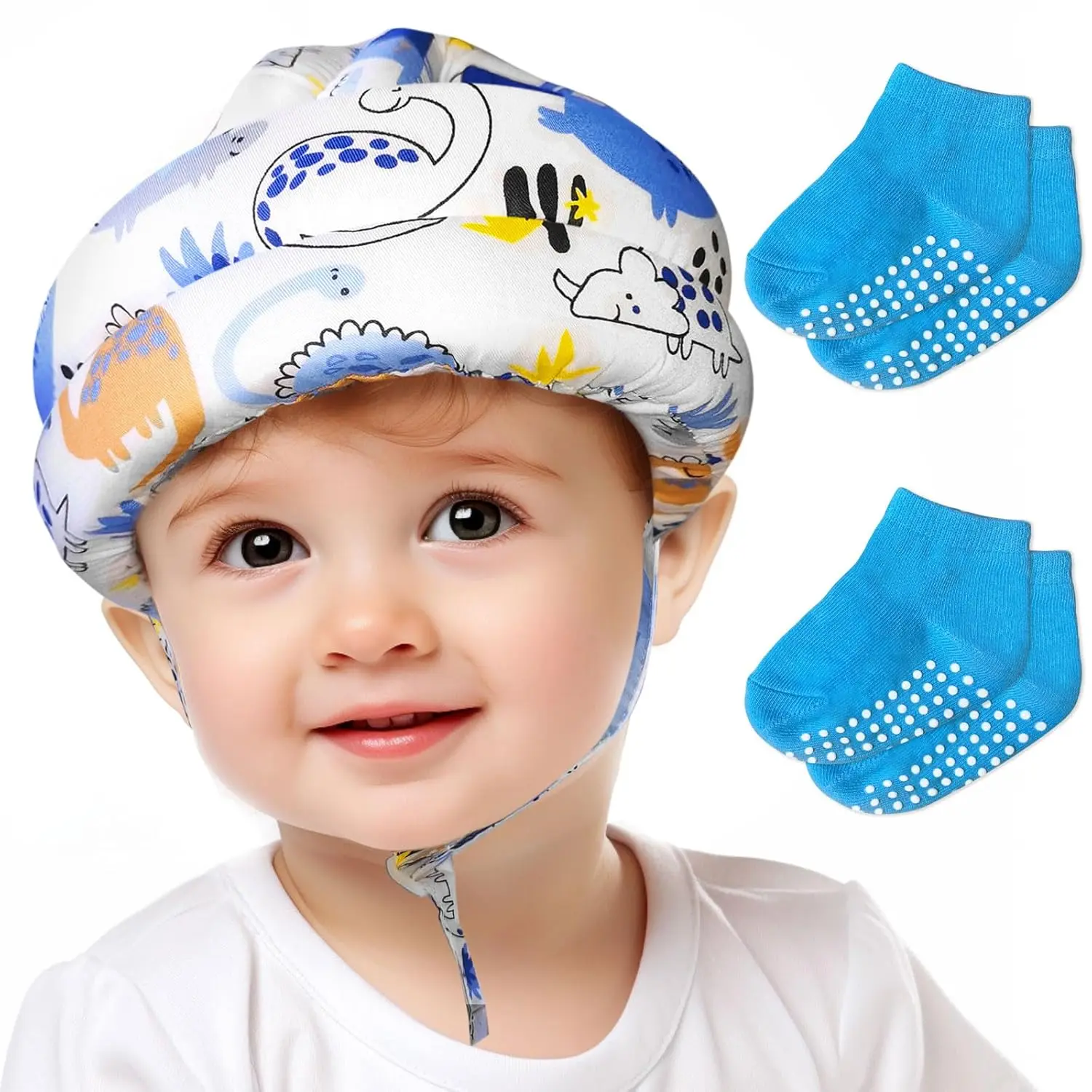 Baby Crawling & Walking Safety Helmet, Soft Cushion Infant Head Protector, Adjustable Toddler Headguard, Halloween & Christmas Gift Party Favor