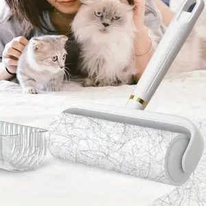 Pet Hair Removal Tool with Dust Cover, 6.3 Inch Wide Large Fur Roller, Removes Pet Hair, Smoke Debris, Food Residue, Cat and Dog Fur Remover