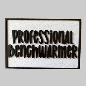 Velcro Bag Patch - Professional Benchwarmer with Hook Side Adhesive 2”x3”