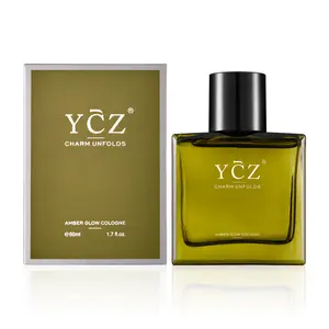 YCZ Amber Glow Eau De Parfum Unisex 50ml | Viral Ocean Fresh Woody Arabian Perfume | Bergamot Coconut Amber | Long Lasting Luxury Gift for Him & Her