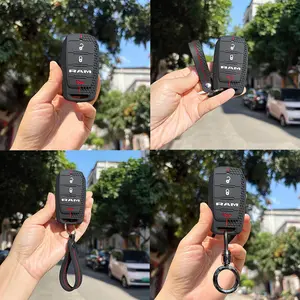 Ram Accessories Silicone Case Cover For Dodge Ram 1500 2500 Keyring Protector Keychain Car Key holder
