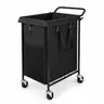 Laundry Basket with Wheels, Rolling Laundry Hamper, square Laundry Cart with Steel Frame and Removable Bag ,Organiser