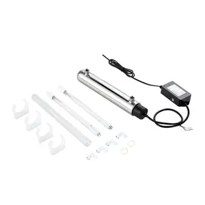 VEVOR UV Water Purifier, 12W 1GPM, 110V Versatile Ultraviolet Water Purifier Filter with Stainless Steel Housing, Whole House UV Water Filter with Quartz Sleeve Fit for Shower/Drinking/Cleaning