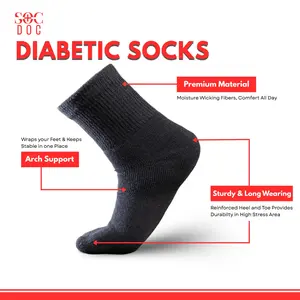 Diabetic Quarter Ankle Socks 3/6/9/12 Pairs for Men & Women – Doctor Recommended Non-Binding Socks for Neuropathy Relief & Circulation Support, Smooth Toe Seam, Wide Stretch Comfort, Sizes 9-11 & 10-13, Black White Grey Navy