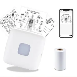 VRETTI TP6 Pocket Sticker Printer,Portable Bluetooth Pocket Phone Printer for Anatomy Flashcards, Journal, Photos, Notes, Kids Gift