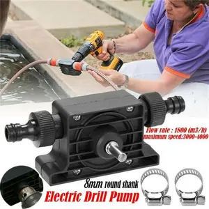 Portable Mini Water Pump, Electric Drill Powered High Flow Oil Pump, No Power Required, Lightweight Fuel Transfer Pump for Water & Oil, Standard Dual Connectors, Practical Household & Outdoor Tool