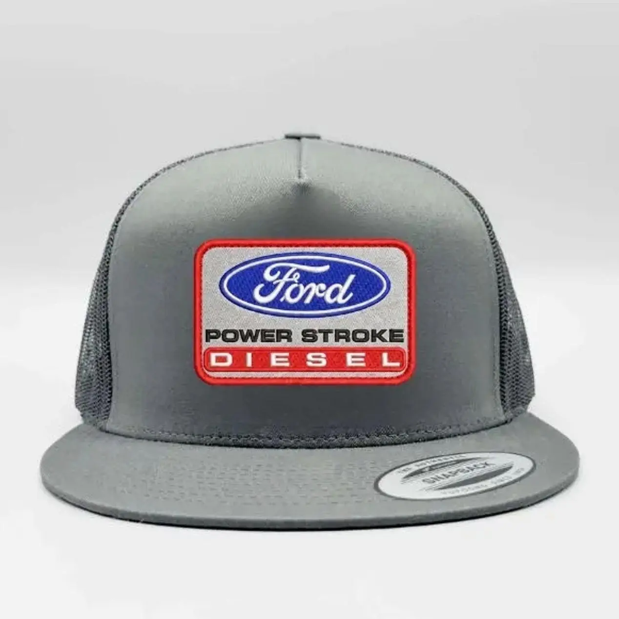 Ford Power Stroke Diesel Snapback Hat | Diesel Truck Patch Trucker Cap | Power Stroke Style Mesh Snapback Hat | Funny Diesel Driver Flat Bill Cap