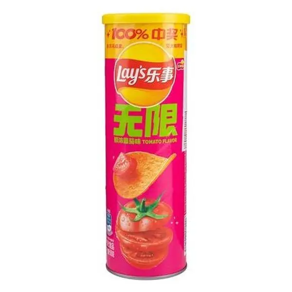 Lay's Stax Savory Seasoned Tomato Flavor Fried Potato Chips, Crunchy Snack, 3.17 oz, 160 Calories per Pack, Room Temperature Storage Lay's Stax Savory Seasoned Tomato Flavor Fried Potato Chips, Crunchy Snack, 3.17 oz, 160 Calories per Pack, Room Temperature Storage